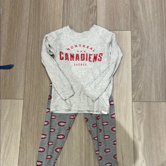 Petit Lem Gray and Red Kids Pajamas - Picture 2 of 5